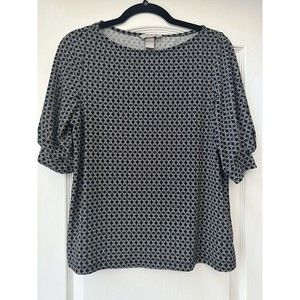 H&M Geometric Black & White Blouse Size S